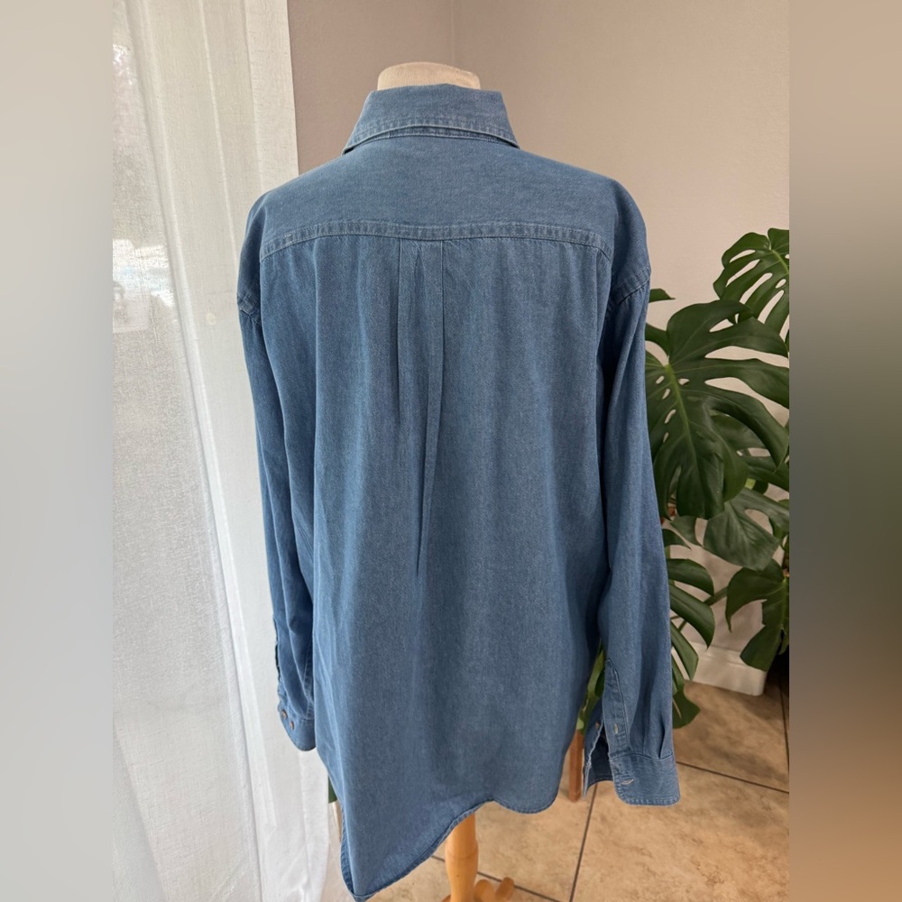 Vintage Corvette Denim‎ Shirt — Harriton — XL — 100% Cotton - Picture 3 of 5